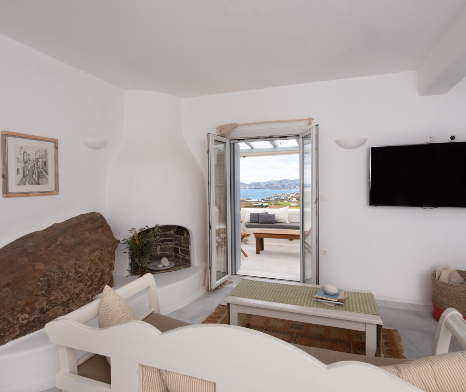 livingroom with fireplace